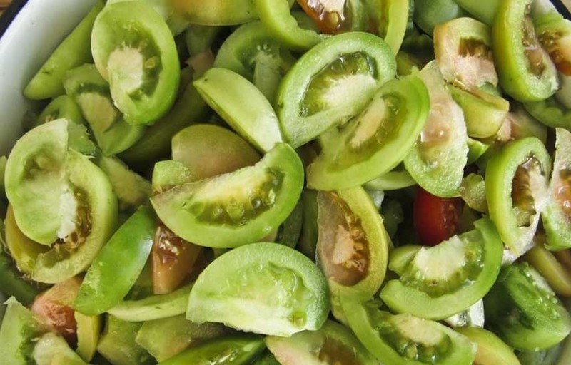 Зелёные помидоры быстрого приготовления